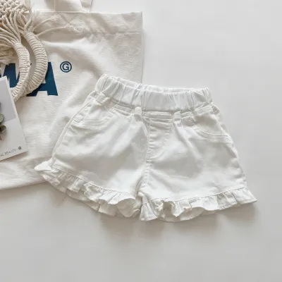 Kids Toddler Girls Fashion Cute Denim Shorts Mid-Waist