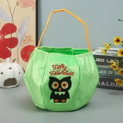 Halloween Ghost Party Holiday Dress Up Decorative Candy Bag Gold Velvet