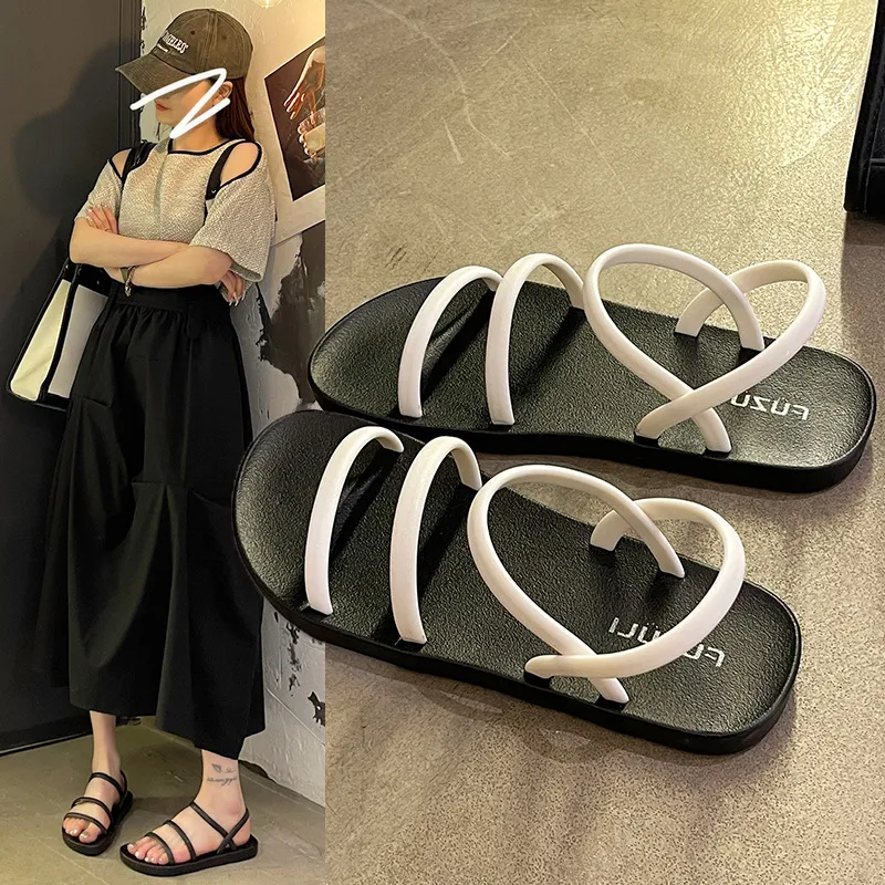 Women's Casual Plus Size Round Toe Flat Sandals