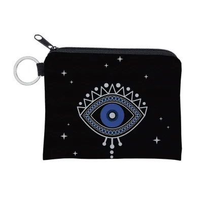 Women's Fashion Evil Eye Print Mini Wallet