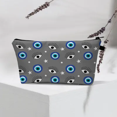 Women Fashion Evil Eye Printed Portable Toiletries Cosmetic Bag
