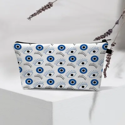 Women Fashion Evil Eye Printed Portable Toiletries Cosmetic Bag