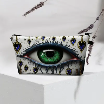 Women Fashion Evil Eye Printed Portable Toiletries Cosmetic Bag