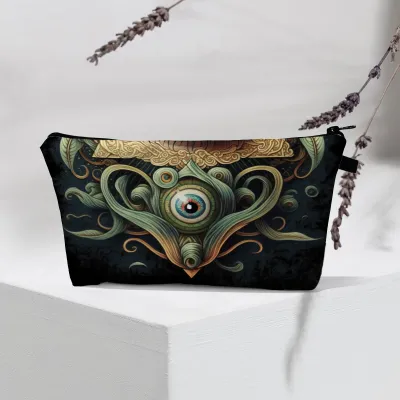 Women Fashion Evil Eye Printed Portable Toiletries Cosmetic Bag