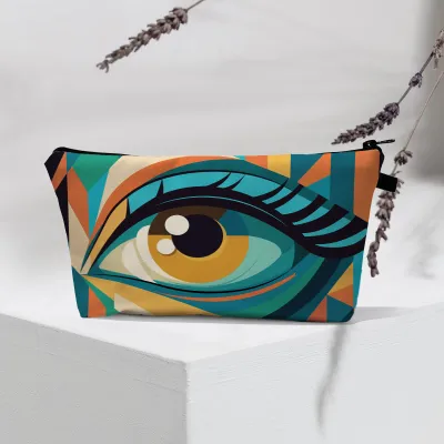 Women Fashion Evil Eye Printed Portable Toiletries Cosmetic Bag