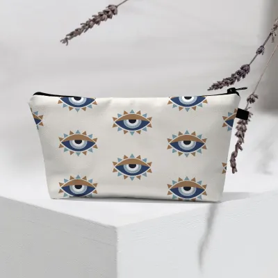 Women Fashion Evil Eye Printed Portable Toiletries Cosmetic Bag