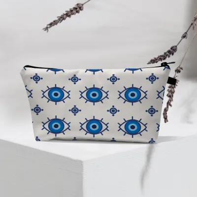 Women Fashion Evil Eye Printed Portable Toiletries Cosmetic Bag