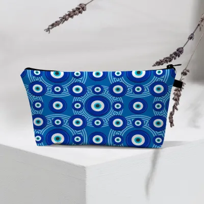 Women Fashion Evil Eye Printed Portable Toiletries Cosmetic Bag
