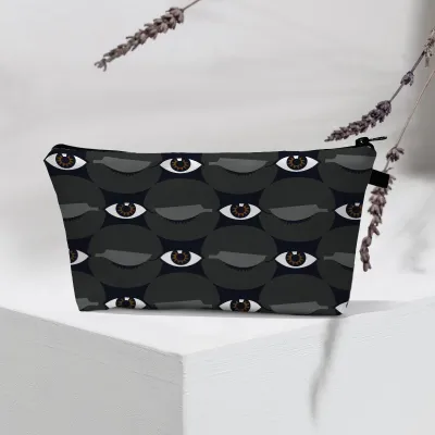 Women Fashion Evil Eye Printed Portable Toiletries Cosmetic Bag