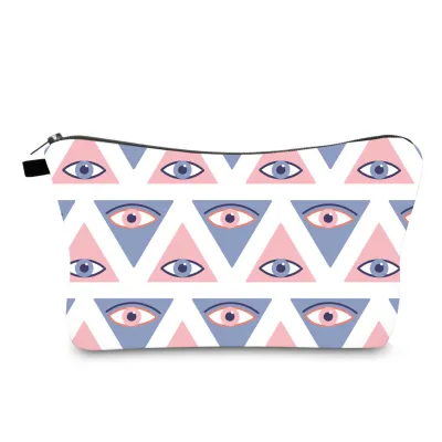 Women Fashion Evil Eye Printed Portable Toiletries Cosmetic Bag