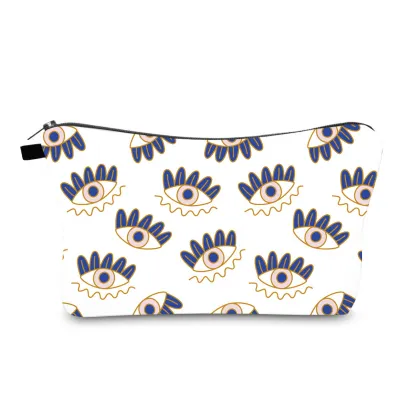 Women Fashion Evil Eye Printed Portable Toiletries Cosmetic Bag