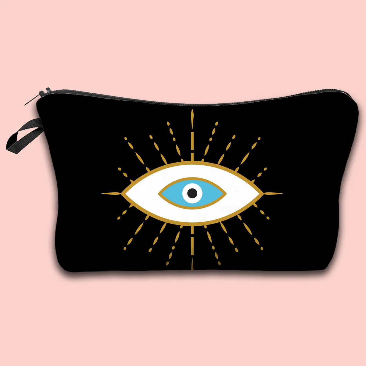 Women Fashion Evil Eye Printed Portable Toiletries Cosmetic Bag