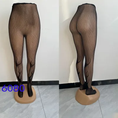 Women Fashion Sexy Heart-Shaped Rhombic Hollow Fishing Net Pantyhose