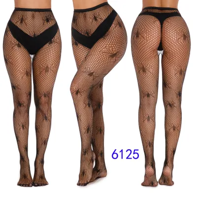 Women Fashion Sexy Heart-Shaped Rhombic Hollow Fishing Net Pantyhose