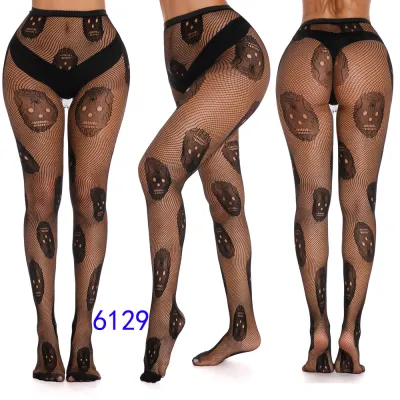 Women Fashion Sexy Heart-Shaped Rhombic Hollow Fishing Net Pantyhose