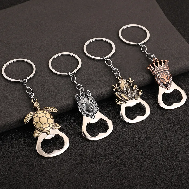 Women Creative Animal Bottle Opener Keychain Pendant Zinc Alloy Modern Simple