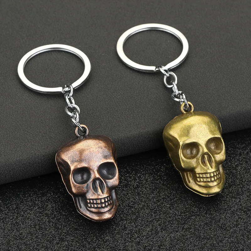 Women Simple Funny Skull Keychain Pendant