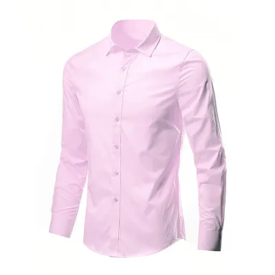 Men Long-Sleeved Non-Ironing Business Dress Slim-Fit Professional Dress Shirt Custom