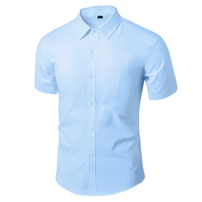Men Long-Sleeved Non-Ironing Business Dress Slim-Fit Professional Dress Shirt Custom