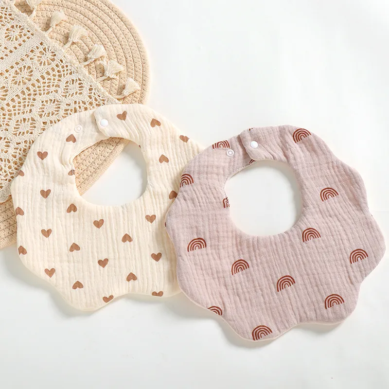 Newborn Cute Animal Print Muslin Burp Cloth Pure Cotton