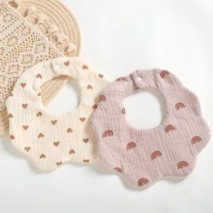 Newborn Cute Animal Print Muslin Burp Cloth Pure Cotton