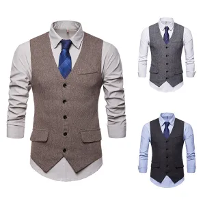 Men Fashion Casual Business Party Sleeveless Vest