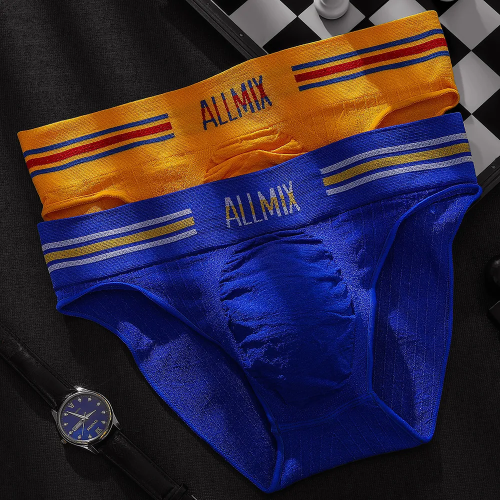 Men Casual Simple Letter Low-Waist Briefs Underwear