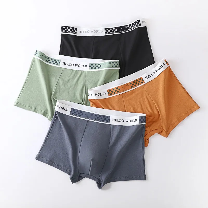 Men Casual Cotton Mid Waist Boxer Pants