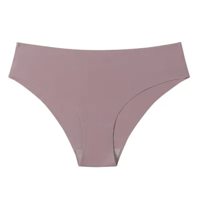 Women Ice Silk Seamless Breathable Low Waist Panties