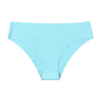 Women Ice Silk Seamless Breathable Low Waist Panties