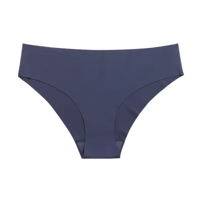 Women Ice Silk Seamless Breathable Low Waist Panties