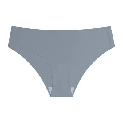 Women Ice Silk Seamless Breathable Low Waist Panties