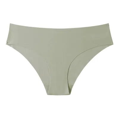 Women Ice Silk Seamless Breathable Low Waist Panties