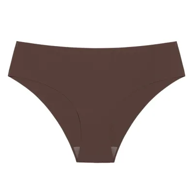 Women Ice Silk Seamless Breathable Low Waist Panties