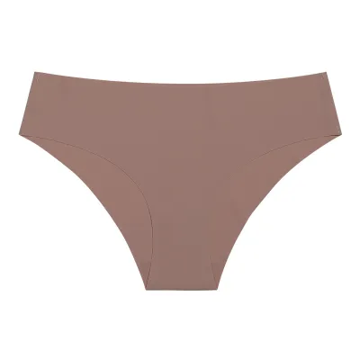 Women Ice Silk Seamless Breathable Low Waist Panties