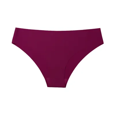 Women Ice Silk Seamless Breathable Low Waist Panties