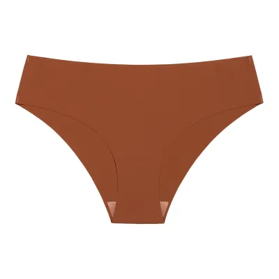 Women Ice Silk Seamless Breathable Low Waist Panties