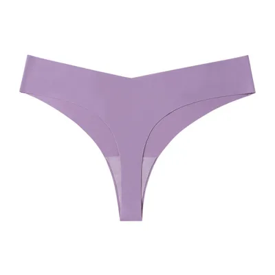 Women Ice Silk Seamless Breathable Low Waist Panties