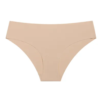Women Ice Silk Seamless Breathable Low Waist Panties