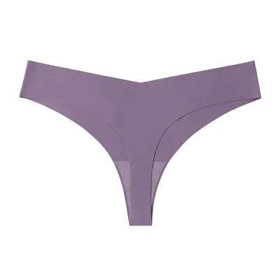 Women Ice Silk Seamless Breathable Low Waist Panties