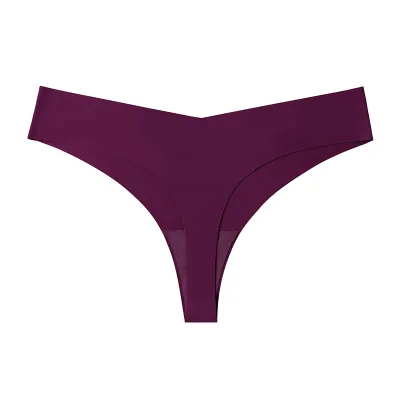 Women Ice Silk Seamless Breathable Low Waist Panties