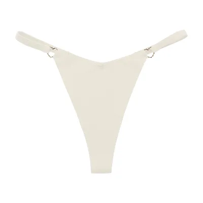 Women Sexy Low Waist Heart-Shaped Buckle Ice Silk Panties