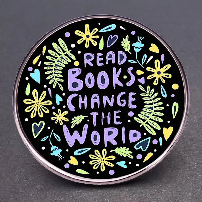 Women Fashion Creative Inspirational English Slogan Reading Lovers Metal Alloy Brooch