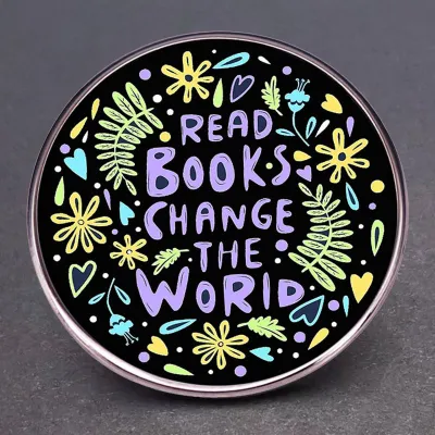 Women Fashion Creative Inspirational English Slogan Reading Lovers Metal Alloy Brooch