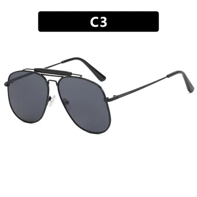 Women Fashion Simple Metal Large Frame Toad Sunglasses