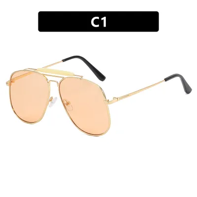 Women Fashion Metal Double Beam Sunglasses