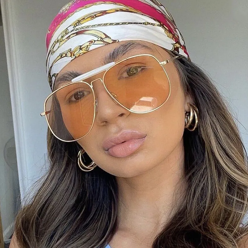 Women Fashion Metal Double Beam Sunglasses