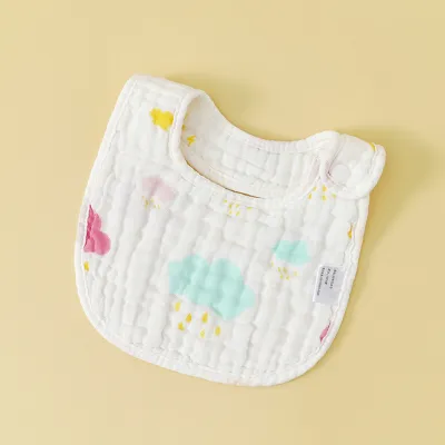 Newborn Basic Cute Cartoon Muslin Burp Cloth for Baby