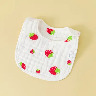 Newborn Basic Cute Cartoon Muslin Burp Cloth for Baby