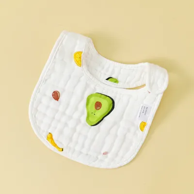 Newborn Basic Cute Cartoon Muslin Burp Cloth for Baby